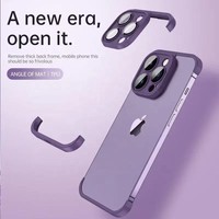 Protection d'angle en TPU souple sans bordure, ultra-fine, sensation de téléphone nu, avec anneau, pour iPhone 13-17 Pro Max