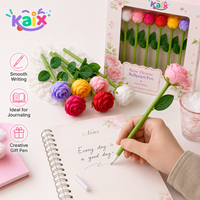 Stylo gel en silicone souple KAIX en forme de rose, écriture fluide, cadeau idéal pour les enseignants et la rentrée scolaire (vente au détail)