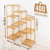Chenzhu vente chaude bambou bois meubles plante support organisateur présentoir conteneur de stockage décor à la maison jardin décoration