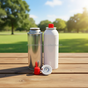 Lata de gas <span class=keywords><strong>butano</strong></span> vacía de pared recta, lata de aerosol de aluminio con válvula de gas <span class=keywords><strong>butano</strong></span> - Product Image 2