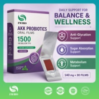 Films buccaux probiotiques OEM AKK 150 milliards d'UFC à la menthe, dissolution rapide, soutien métabolique, complément alimentaire marque privée
