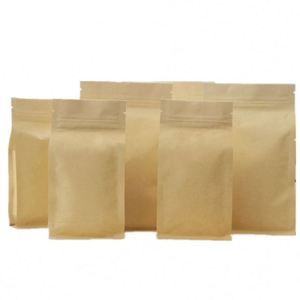 Sachets en papier kraft autoportants 20x30cm pour emballage alimentaire, promotionnels, vente chaude - Product Image 2