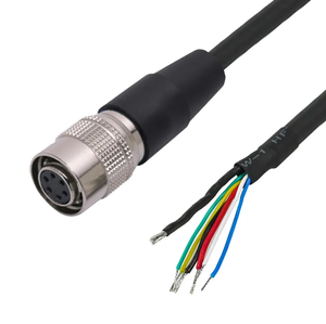 Cable de alimentación de cobre fino de 6 pines con cabezal recto ZHONGFEI Hr10A-7P-6S, cable de extensión circular para cámara industrial Hirose hembra - Product Image 1