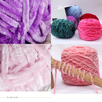Fil chenille épais et lisse en cône pour tricot et crochet, 3 mm et 8 mm, qualité supérieure, fabriqué en Chine à Guangzhou