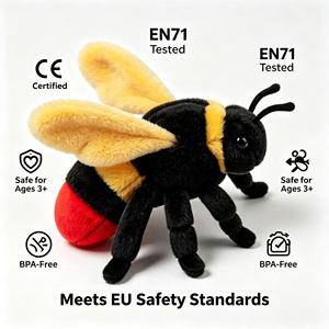 Juguete de Peluche Realista de Avispa, Personalizado OEM ODM, Insecto de Peluche Realista, Recuerdo de Zoológico o Museo, Regalo Educativo - Product Image 6