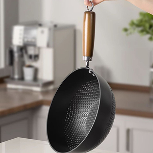 Chất Lượng Cao Chuyên Nghiệp Xách Tay 20/22/24/26/28 Cm Nhỏ Không Lớp Phủ Không Dính Sắt Chảo Chảo Với Nắp - Product Image 3