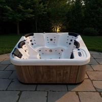 Baignoire Spa Extérieure Autonome de Style Américain 2m en Acrylique, Baignoire Intelligente à Température Constante avec Massage par Jets
