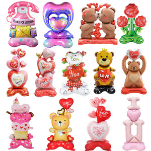 Globo Gigante de Peluche con Forma de Oso de San Valentín para Decoración de Escenas de Propuestas de Matrimonio y Declaraciones de Amor - Product Image 1