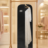 Sac de transport portable pour robe en matériau PP Wedcova |   Housse de vêtement suspendue |   Système de rangement de voyage complet |   Robe longue de mariée avec fermeture éclair pour femme