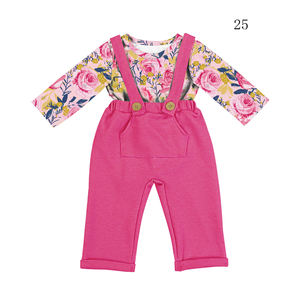 Nuovi Arrivi: Completi per Bambini con Salopette, Stampa Animalier, Tutina Rosa e Grigia, <span class=keywords><strong>Outfit</strong></span> Casual per Bambine 0-6 Anni - Product Image 5