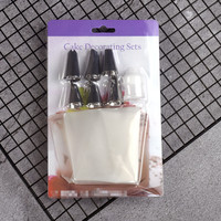 Kuchen-Spritzbeutel & Tüllen Set mit 8-teiligem TPU-Spritzbeutel-Set und 6 Edelstahl-Spritzdüsen