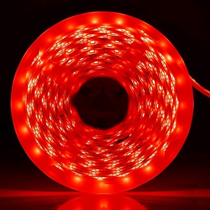 Tira de LED Luz Roja 5M 12V 4.8W por Metro, Iluminación Flexible para Uso Interior y Exterior - Product Image 1