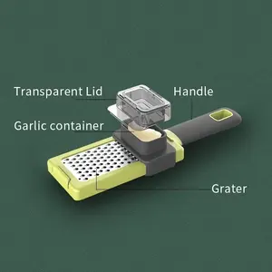 Râpe à gingembre et ail, Presse-ail, Couteau à gingembre, Hachoir manuel pour aliments, Hachoir à oignon, Outils ménagers pour broyer l'ail et le gingembre - Product Image 6