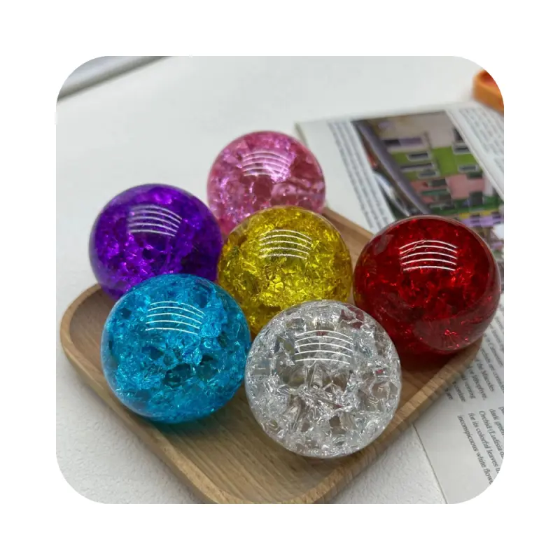 Bán buôn quà tặng cho khách Healing Stones hỗn hợp vật liệu khác nhau Hào Quang Glass Sphere pha lê Crackle bóng tuyệt đẹp