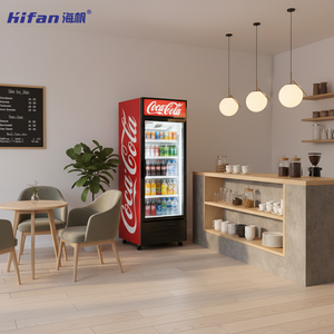 Vente directe d'usine, refroidisseur de boissons commercial avec porte vitrée et éclairage LED, réfrigérateur à refroidissement direct pour magasin - Product Image 2