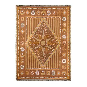 MU precio barato tapiz personalizado imagen manta tejida jacquard lanza tapiz de Manta personalizado de alta calidad