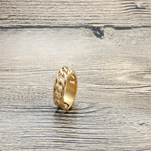 Anillo de Oro para Hombre, Estilo Cadena de Oro, Joyería Retro, Regalo - Product Image 4