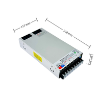 Alimentation industrielle monophasée Voltios 600W 24V 26.5A avec PFC actif, efficacité 89%, refroidissement par ventilateur, adaptateur d'alimentation fermé, 100% de charge