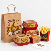 Emballages alimentaires jetables à emporter, boîtes à hamburgers, boîtes à frites personnalisées, boîtes de restauration rapide, boîtes à nuggets, boîtes à poulet frit