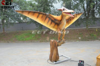 Modèle réaliste de dinosaure Pterodactyle de forêt tropicale, modèle animatronique de dinosaure pour parc, modèles animatroniques de dinosaures simulés