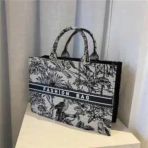 Bolso de lujo a la moda para mujer, bolsa de mano de lona de diseñador, tamaño S L, de marca famosa