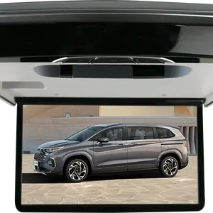 จอติดเครื่องเหนือศีรษะรถยนต์ขนาด15.6นิ้วสำหรับ Hyundai Custo/kia Carnival จอภาพวิดีโอ1080p ดิจิตอล HD บางเฉียบ