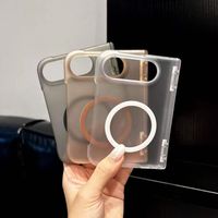 Coque de téléphone magnétique translucide couleur bonbon mat pour iPhone DUO, protection de la charnière, antichoc, coque rigide 18ultra
