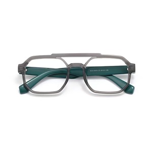 Nuevas <span class=keywords><strong>Monturas</strong></span> <span class=keywords><strong>de</strong></span> <span class=keywords><strong>Gafas</strong></span> Ópticas para Hombre <span class=keywords><strong>de</strong></span> Diseño, Marca Anti UV400, Clásicas, Transparentes, Grises, Cuadradas, con Inserto <span class=keywords><strong>de</strong></span> Aleación - Product Image 5