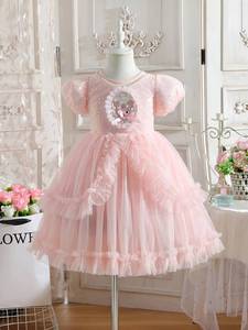 Robe d'été pour filles MS 2024, tendance, Kuromi Princess, petite fille, manches courtes, en maille, motif de personnage pour enfants - Product Image 2