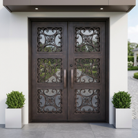 Fantastique porte d'entrée en fer forgé, design de porte avant en fer