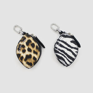 Mini sac à clés en PU imprimé léopard, pendentif, porte-monnaie pour fruits, pliable - Product Image 6