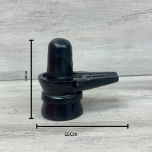 Decorative Black Stone Shiva Lingam Marble Shivling Idol for Home <b>Mandir</b> Puja Decoration Spiritual Gift Item Export Supplier - Product Image 5