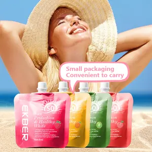 プライベートラベルナチュラルスキンケアUVプロテクションには、Centella Asiaticaベストフェイス日焼け止めタンニングクリームSpf50が含まれていますメイクアップ前