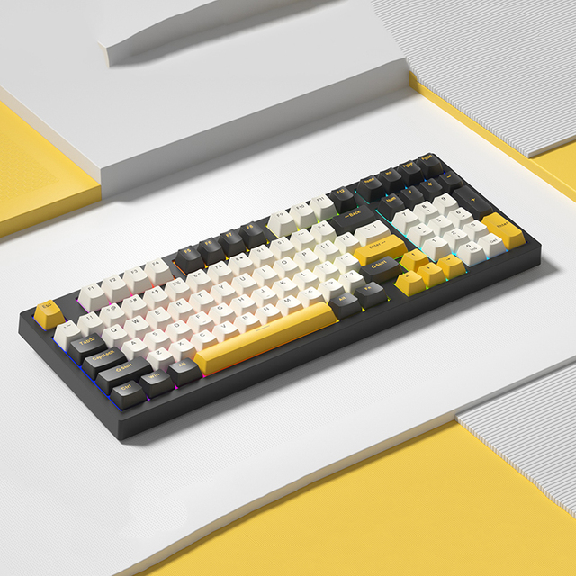 98 Keys Gaming RGB Light Teclado Office 2.4Ghz BT USB-C Triple Modes Gaming Keyboard for PC Computer Gamer