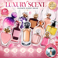 Désodorisant de voiture suspendu en forme de flacon de parfum personnalisé LC Wholesale, logo personnalisé, parfum Freesia longue durée