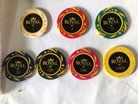 Jeu de jetons de Poker en argile deux tons de 14g, avec votre design incrustation, nouvel arrivage, 10 pièces