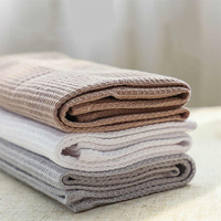 Ensemble vaisselle écologique serviette rectangulaire uni gaufré coton torchon serviette de cuisine