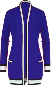 Cárdigan Largo Abierto para <span class=keywords><strong>Mujer</strong></span>, Diseño Personalizado OEM ODM, Informal, Ligero, con Mangas Abullonadas, Chaqueta de <span class=keywords><strong>Punto</strong></span> - Product Image 4