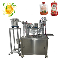 Machine de remplissage et de bouchage automatique de sachets à bec verseur pour liquides, sauces, détergents, plastique, métal, haute productivité, haute précision