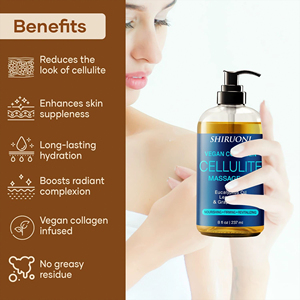 Huile et crème de massage au collagène et à la <span class=keywords><strong>cellulite</strong></span> végétalien 8 floz thérapie <span class=keywords><strong>anti</strong></span>-<span class=keywords><strong>cellulite</strong></span> pour les cuisses et les jambes-pour femmes et hommes - Product Image 4
