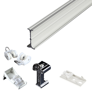 Rail de rideau de <span class=keywords><strong>baie</strong></span> de fenêtre robuste en alliage d'aluminium blanc pliable et flexible à courbe d'onde en S - Product Image 4