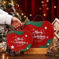 Boîte cadeau personnalisée pour petites entreprises, Noël, Halloween, exquise, biodégradable, en forme de forme classique, laminée mate