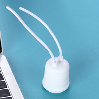 AK-TECH Support de lampe suspendue en PVC blanc étanche E27 pour LED, avec rallonge et base à vis, écologique, AC 220V, garantie 1 an