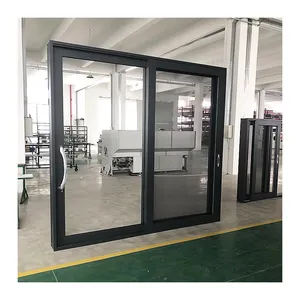 Ventana corredera con revestimiento de polvo personalizada, ventanas de aluminio, puerta corredera