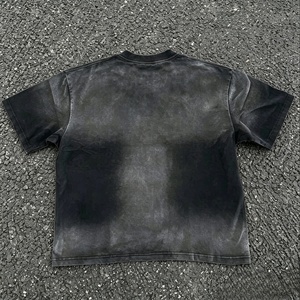 เสื้อยืดคอกลมผู้ชาย สีพื้น ผ้าฝ้าย ย้อมสีแบบดิปได ทรงลำลอง แบบถัก - Product Image 3