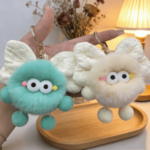 พวงกุญแจตุ๊กตา<span class=keywords><strong>อนิ</strong></span><span class=keywords><strong>เม</strong></span>ะน้ำหนักเบา รูปนากหูกระต่าย ตุ๊กตาเอลฟ์นุ่มนิ่ม ของตกแต่งกระเป๋าและรถยนต์ สำหรับเป็นของขวัญวันวาเลนไทน์ - Product Image 1