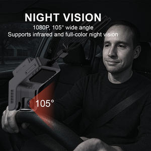 Caméra de rétroviseur avec alarme de fatigue au volant, avertissement de survitesse, double caméra avant et arrière 1080p, enregistreur de conduite 4G, dashcam - Product Image 3