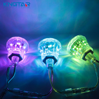 Luces LED Inteligentes RGB WS2811 de 57 mm, 18 LED, DC24V, IP67, Impermeables, Luminosas por Ambos Lados, Programables, Cadena de Píxeles