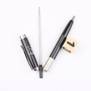 Bolígrafo de Metal Plateado con Punta de 1.0 mm, Logotipo Personalizado, Bolígrafos Promocionales Corporativos, Tinta Negra y Azul, Recarga Parker, Novedad - Product Image 6