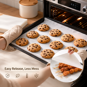 Papier de cuisson en silicone jetable résistant à la chaleur, imperméable et anti-graisse, de marque MJ, prix d'usine, 30-40 g/m², pour poulet rôti - Product Image 2